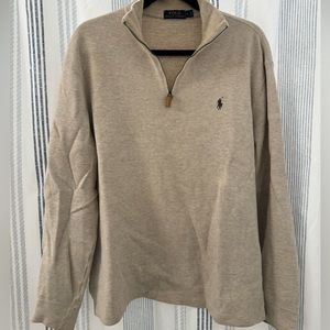 Men’s Polo Ralph Lauren Cream 1/4 Zip sweater